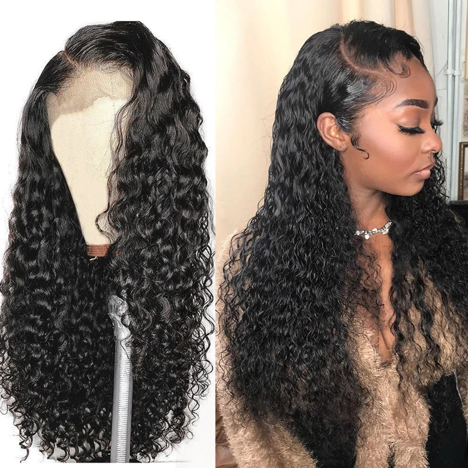Lace Black Long Small Roll Head Cover Wig Chemical Fiber High Temperature Wire