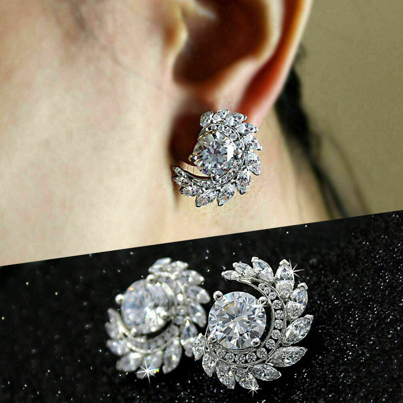 Women's Fashion Personalized Flower Leaf Earrings