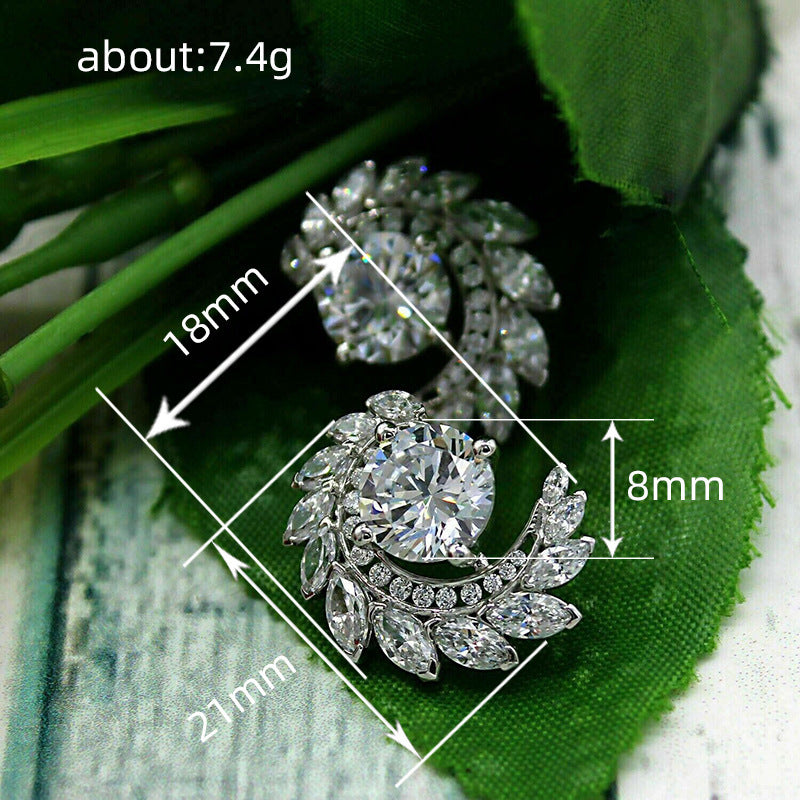Women's Fashion Personalized Flower Leaf Earrings