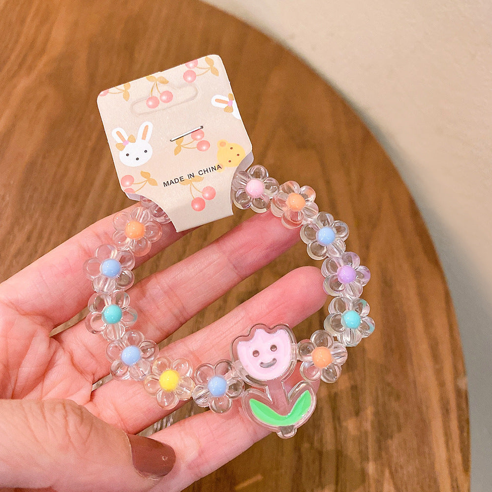 Cartoon Jelly Color Beaded Girl Bracelet