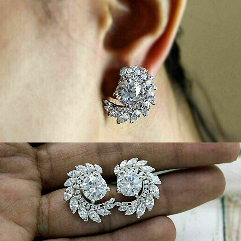 Women's Fashion Personalized Flower Leaf Earrings