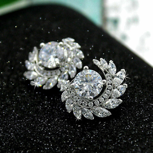 Women's Fashion Personalized Flower Leaf Earrings