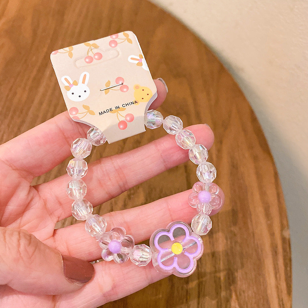 Cartoon Jelly Color Beaded Girl Bracelet
